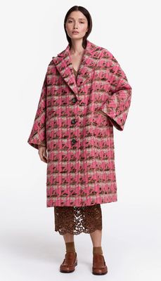 Smythe Houndstooth Swing Coat