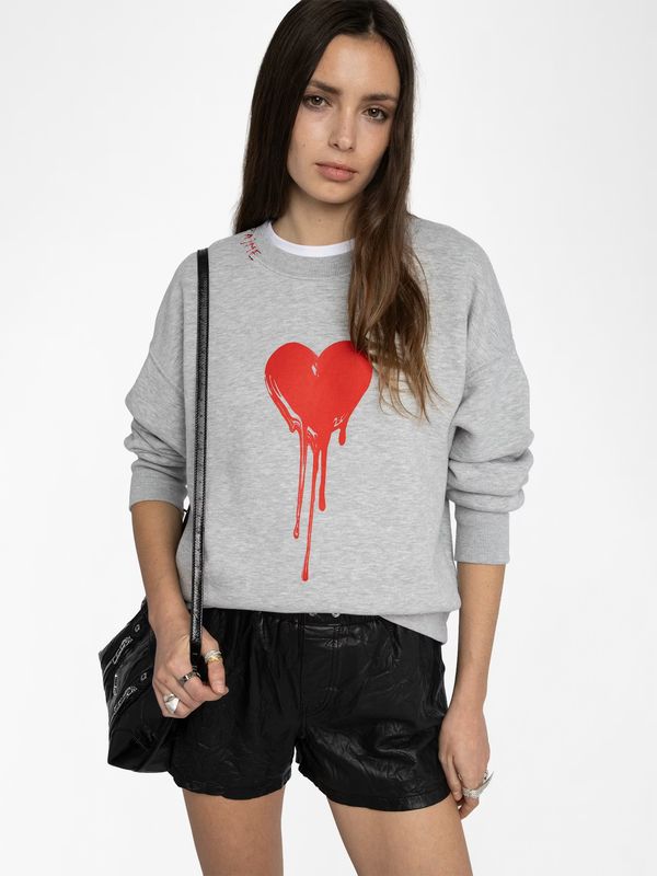Zadig Voltaire Oscar Flowing Heart Sweatshirt