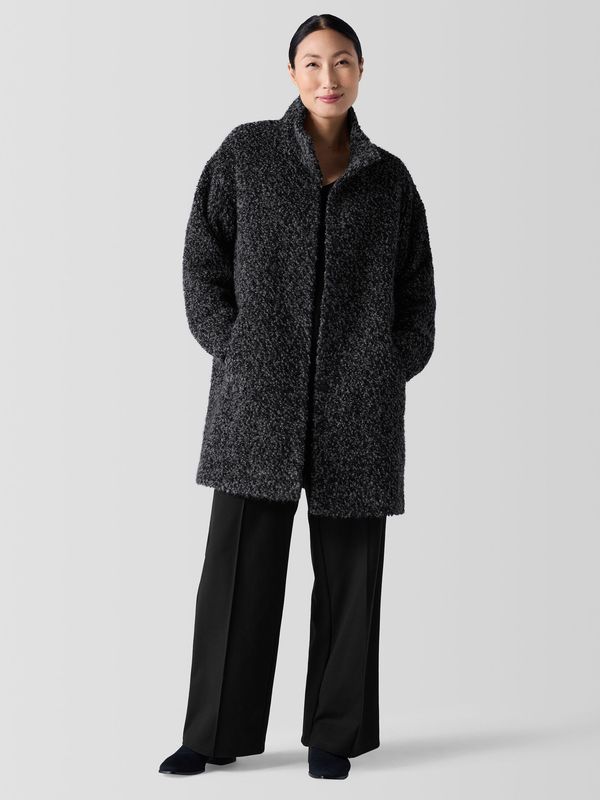 Eileen Fisher Plaid Alpaca Coat