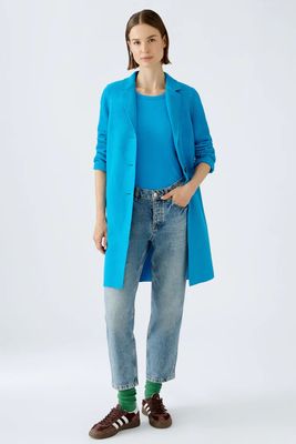 OUI Boiled Wool Coat Ocean.