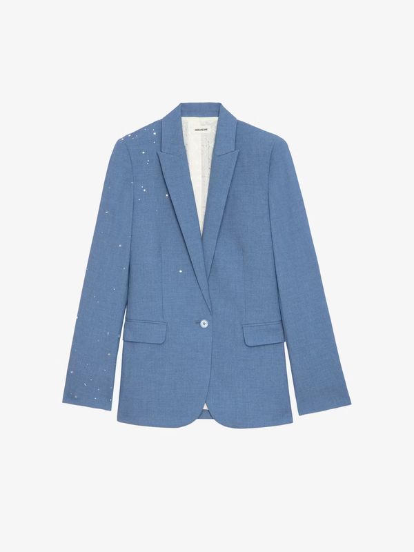 Zadig Voltaire Crystal Denim Blazer.