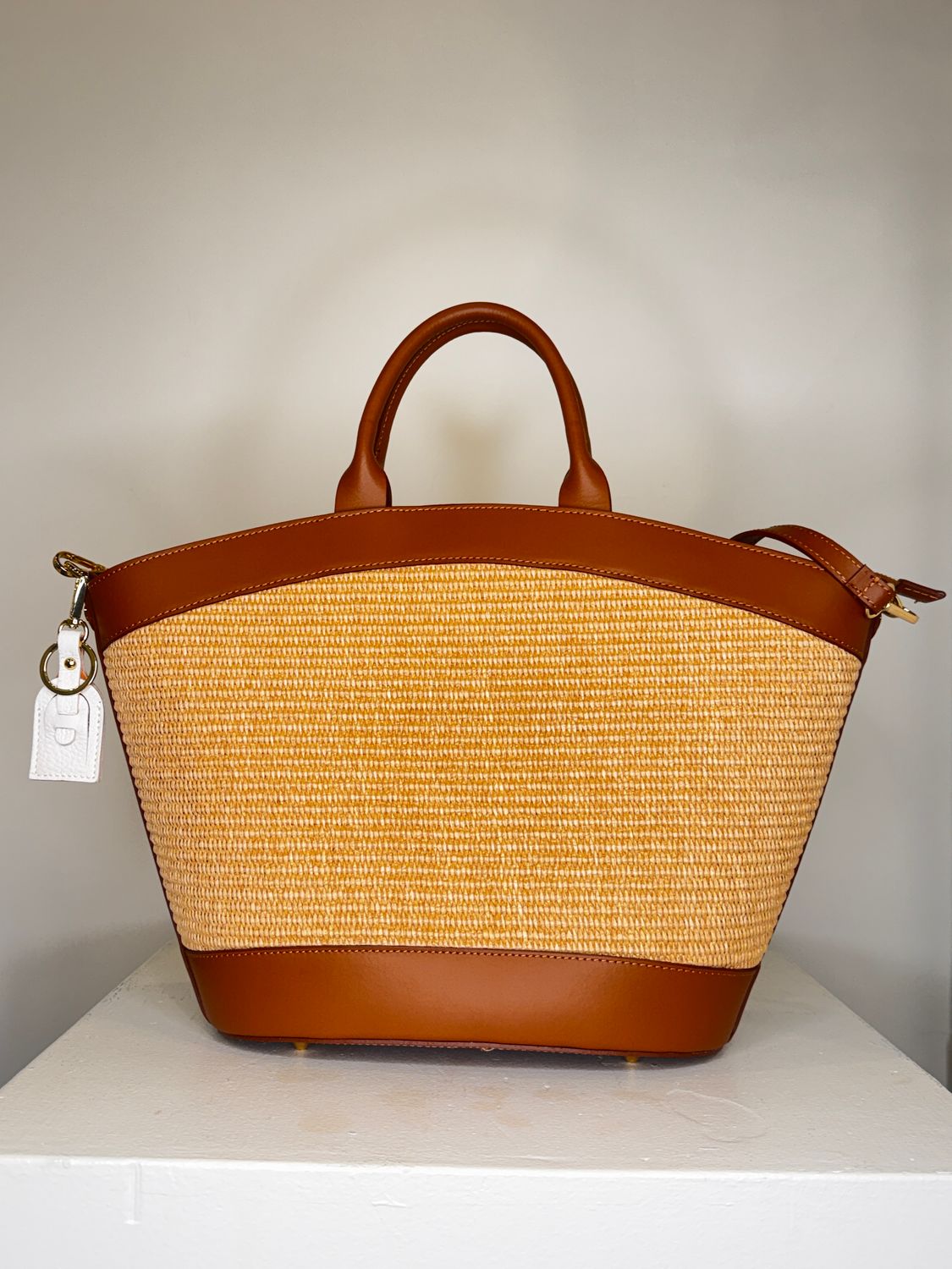 Mathilde Lion Large Raffia Tote