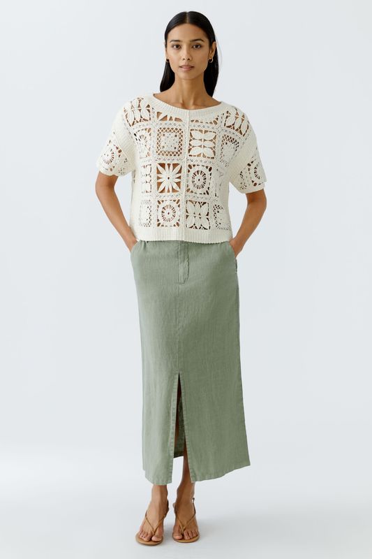 Oui Linen Skirt 92882.