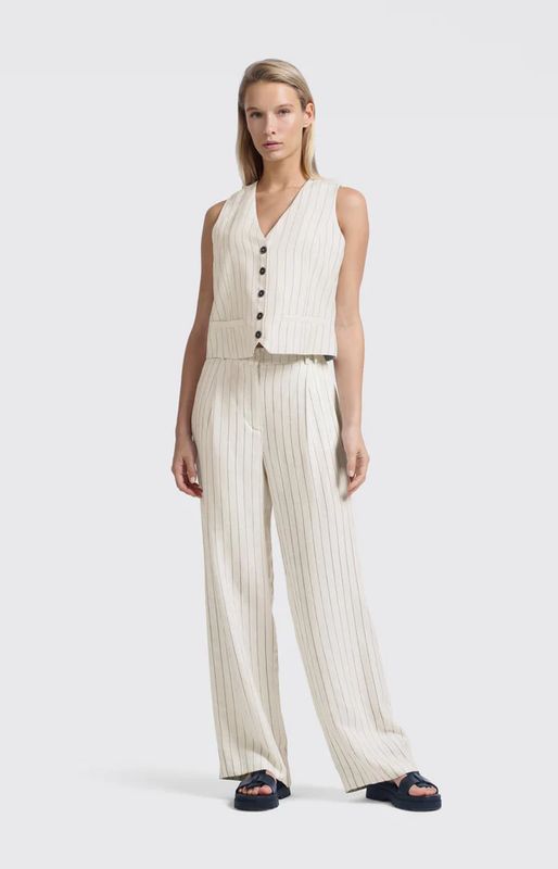 YaYa Linen Pinstripe Pant*