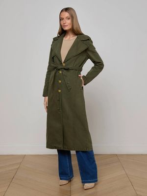 L' Agence Zavia Denim Trench - Picholine