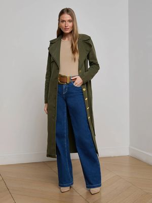 L' Agence Zavia Denim Trench - Picholine