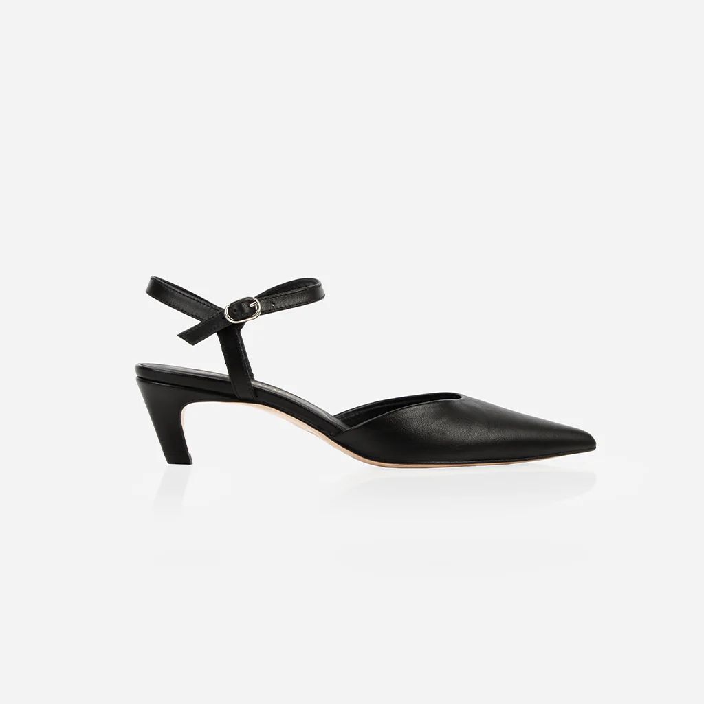Poppy Barley Claire Kitten Heel - Black