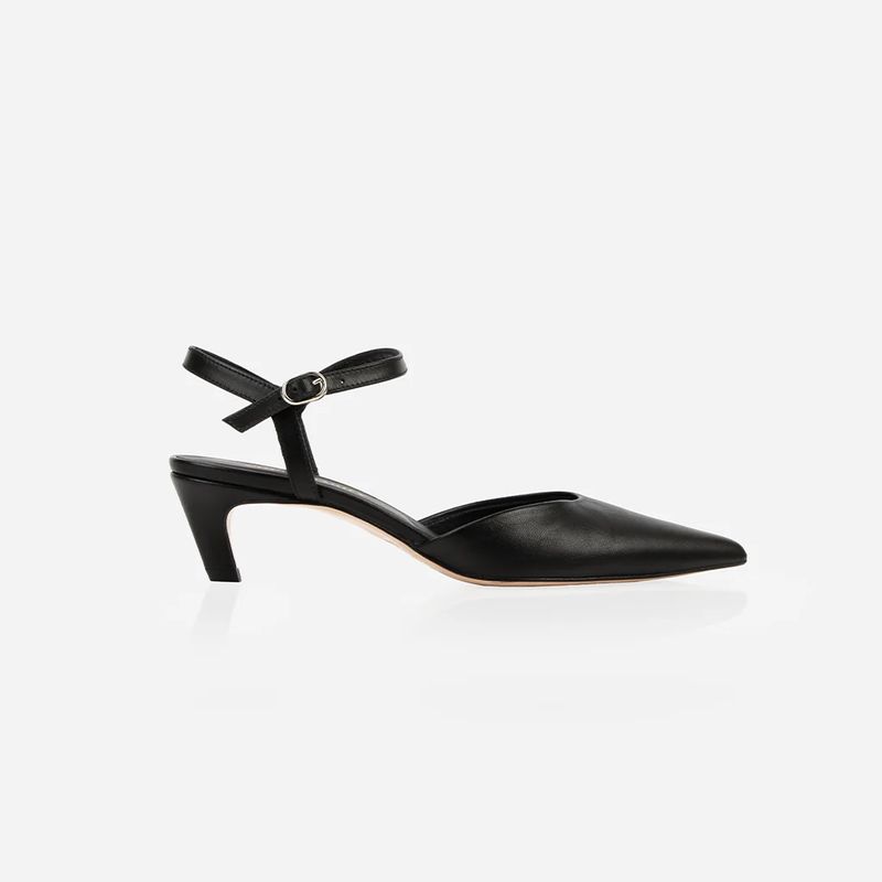 Poppy Barley Claire Kitten Heel - Black