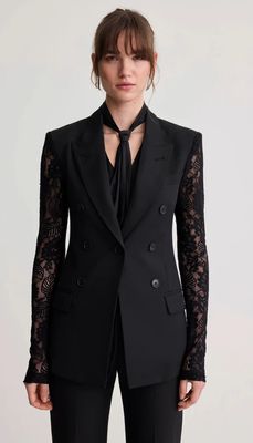 Smythe Not   a DB Blazer Lace Sleeve