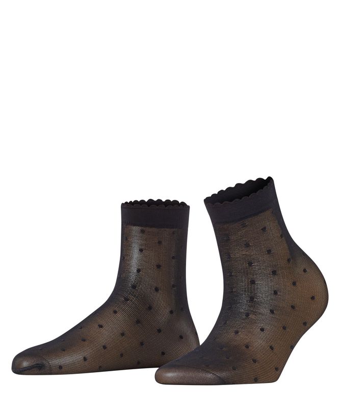 Falke Sheer Dot Socks - Black