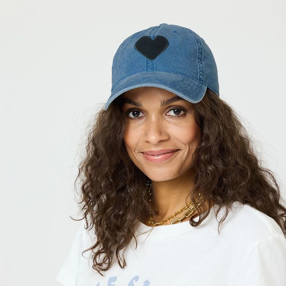 Kerri Rosenthal Denim Heart Hat