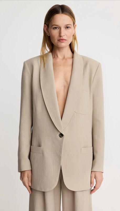 Smythe Shawl Collar Oversized Blazer