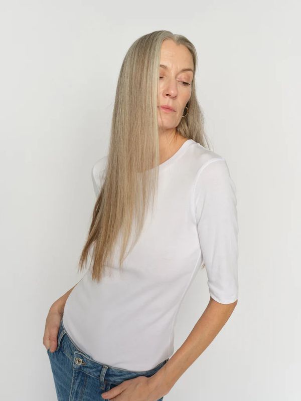 Mos Mosh Mali 3/4 Sleeve Tee - White