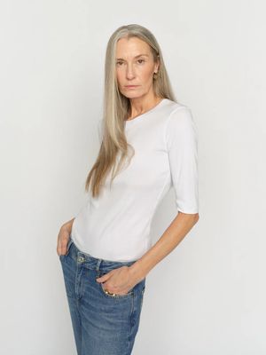 Mos Mosh Mali 3/4 Sleeve Tee - White