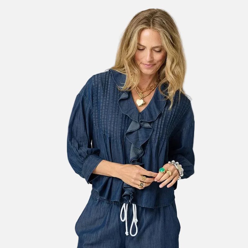 Kerri Rosenthal Rosen Denim Blouse