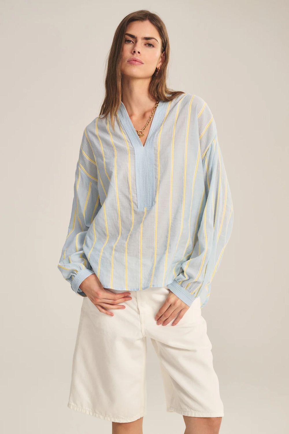 Velvet Analyn Striped Blouse