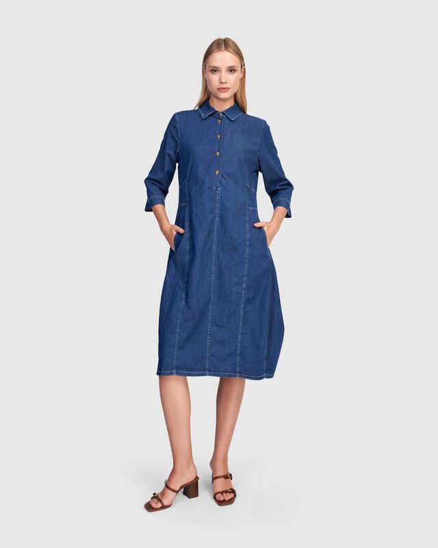 Alembika SD913 Midi Denim Dress