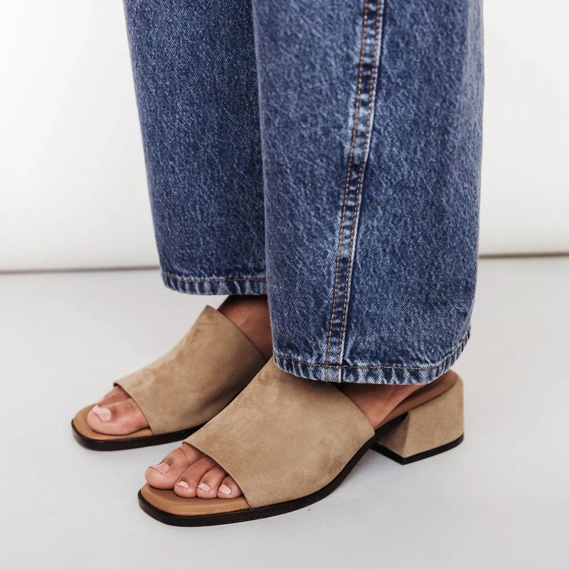 Poppy Barley Spritz Suede Heeled Sandal