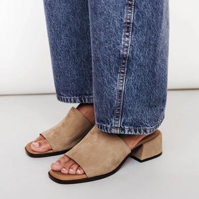 Poppy Barley Spritz Suede Heeled Sandal