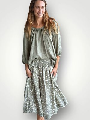 Frockk Lola Sage Floral Skirt