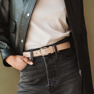 Poppy Barley Accent Belt Biscotti/Gold