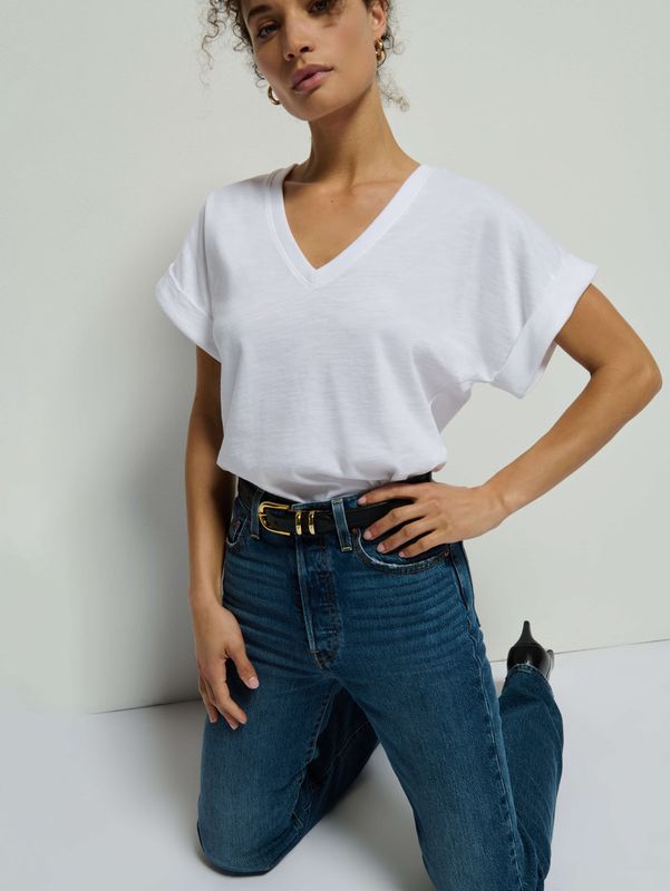 Nation Stevie Cuffed Vneck 2319