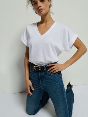 Nation Stevie Cuffed Vneck 2319