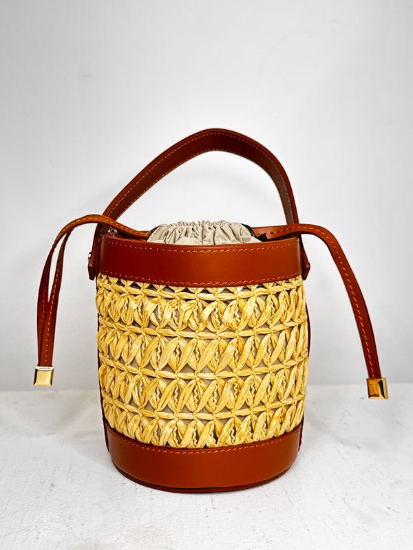 Mathilde Solaris Woven Mini Bucket