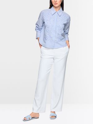 Marc Cain Blue Stripe Blouse AC51.27 W59