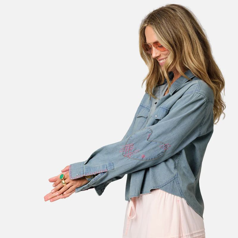 Kerri Rosenthal Western Pia Denim Shirt 2244