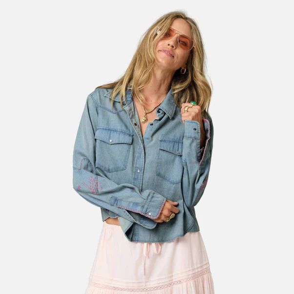 Kerri Rosenthal Western Pia Denim Shirt 2244