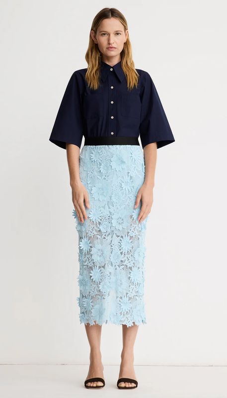Smythe Appliqué Pencil Skirt