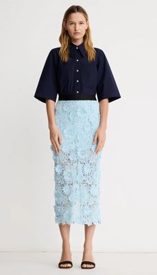 Smythe Appliqué Pencil Skirt