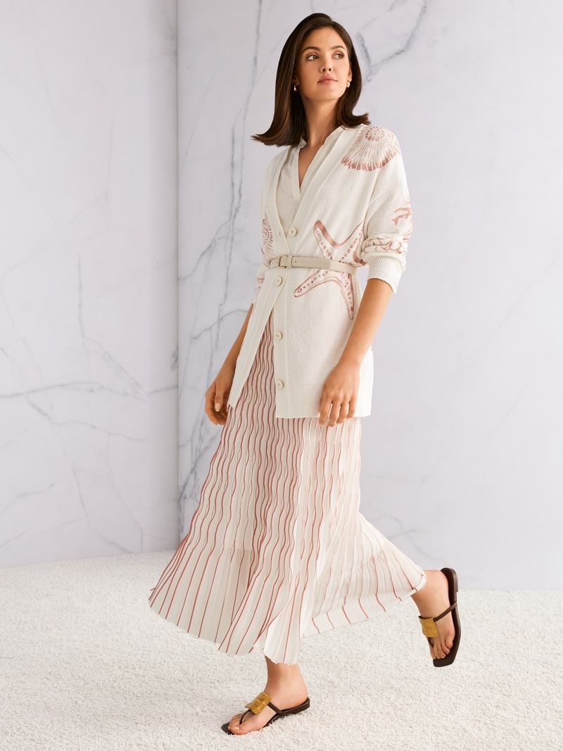 Marc Cain Pleated Skirt AC71.25 W76