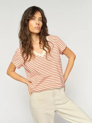 Mos Mosh Kala V-SS Stripe Tee 178690