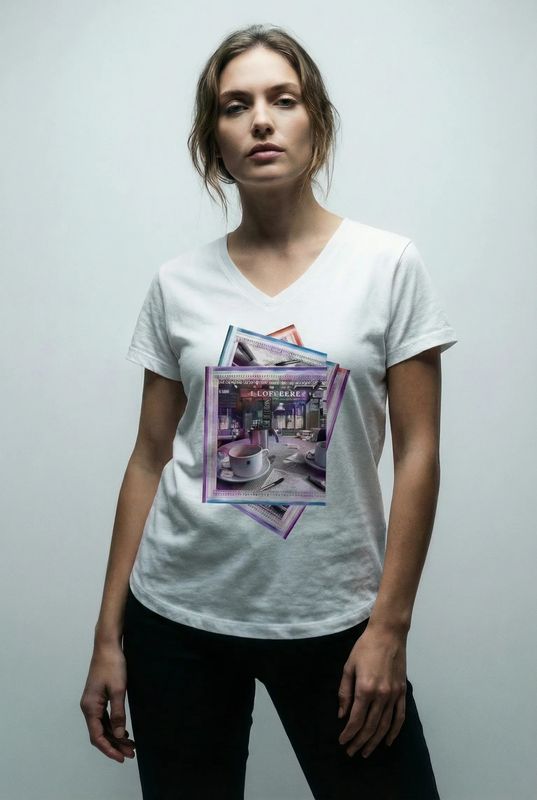 Suzi Roher Viv I Love Coffee Vneck