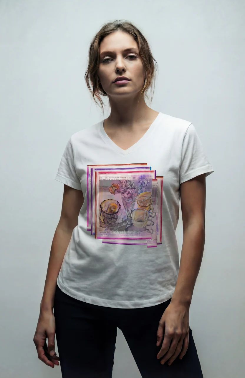 Suzi Roher Viv I Love Tea Vneck