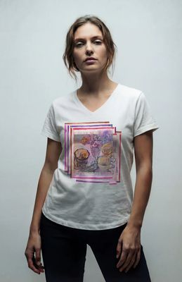 Suzi Roher Viv I Love Tea Vneck