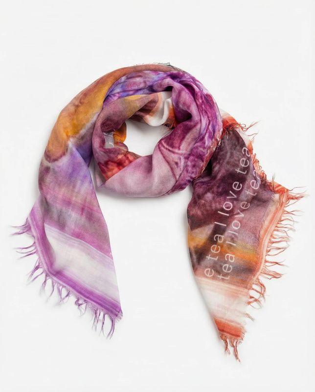 Suzi Roher Lily Small I Love Tea Scarf