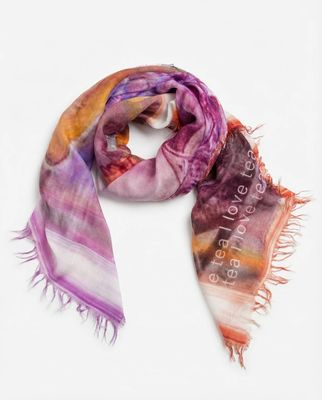 Suzi Roher Lily Small I Love Tea Scarf