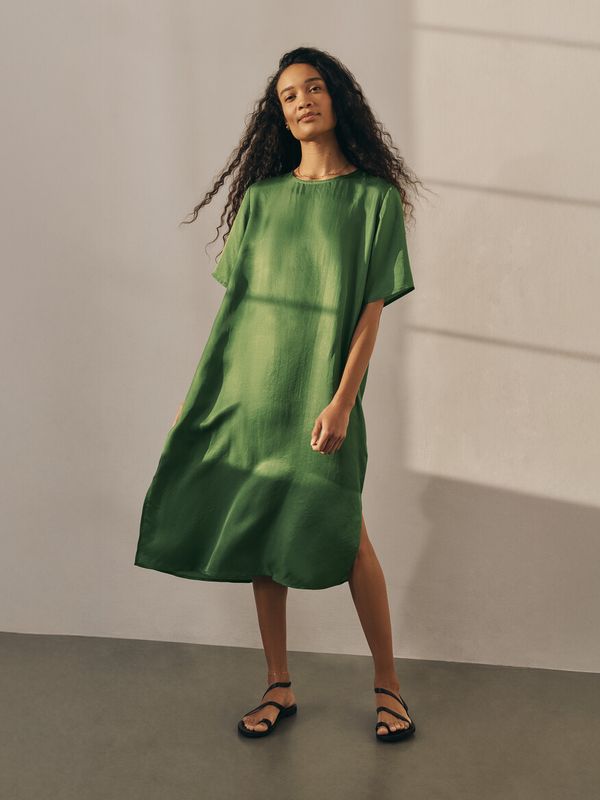 Eileen Fisher Satin Tee Dress S6SVYD5433M