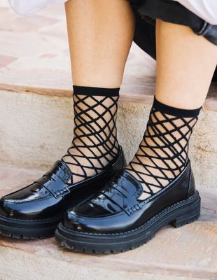 Eustache Brooklyn Bridge Crosshatch Socks