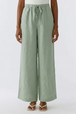 Oui Linen Drawstring Pant 97139*