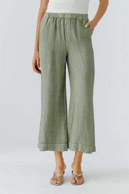 Oui Linen Ankle Pant 97142*