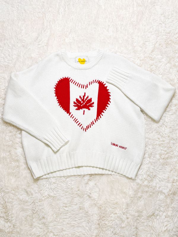 Kerri Rosenthal Canadian Heart Knit Sweater 3407