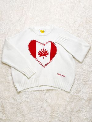 Kerri Rosenthal Canadian Heart Knit Sweater 3407