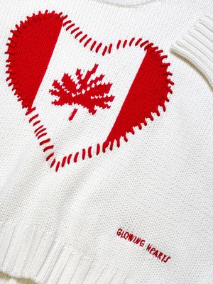 Kerri Rosenthal Canadian Heart Knit Sweater 3407