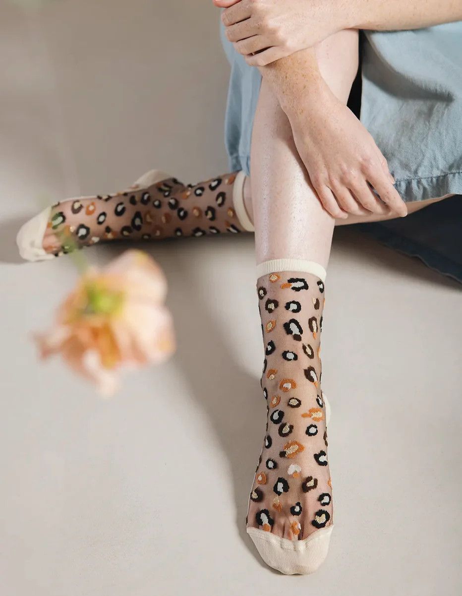 Eustache Leopard Print Socks