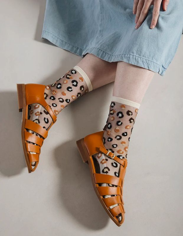 Eustache Leopard Print Socks