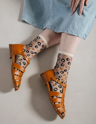 Eustache Leopard Print Socks